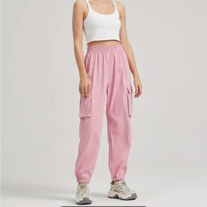 Pink and black bundle comfy lightweight cargo pants